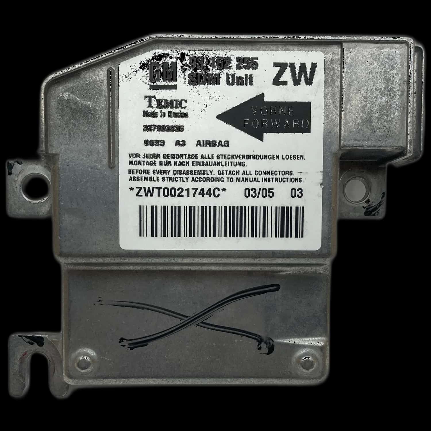 Opel Tigra B TwinTop airbag control unit repair