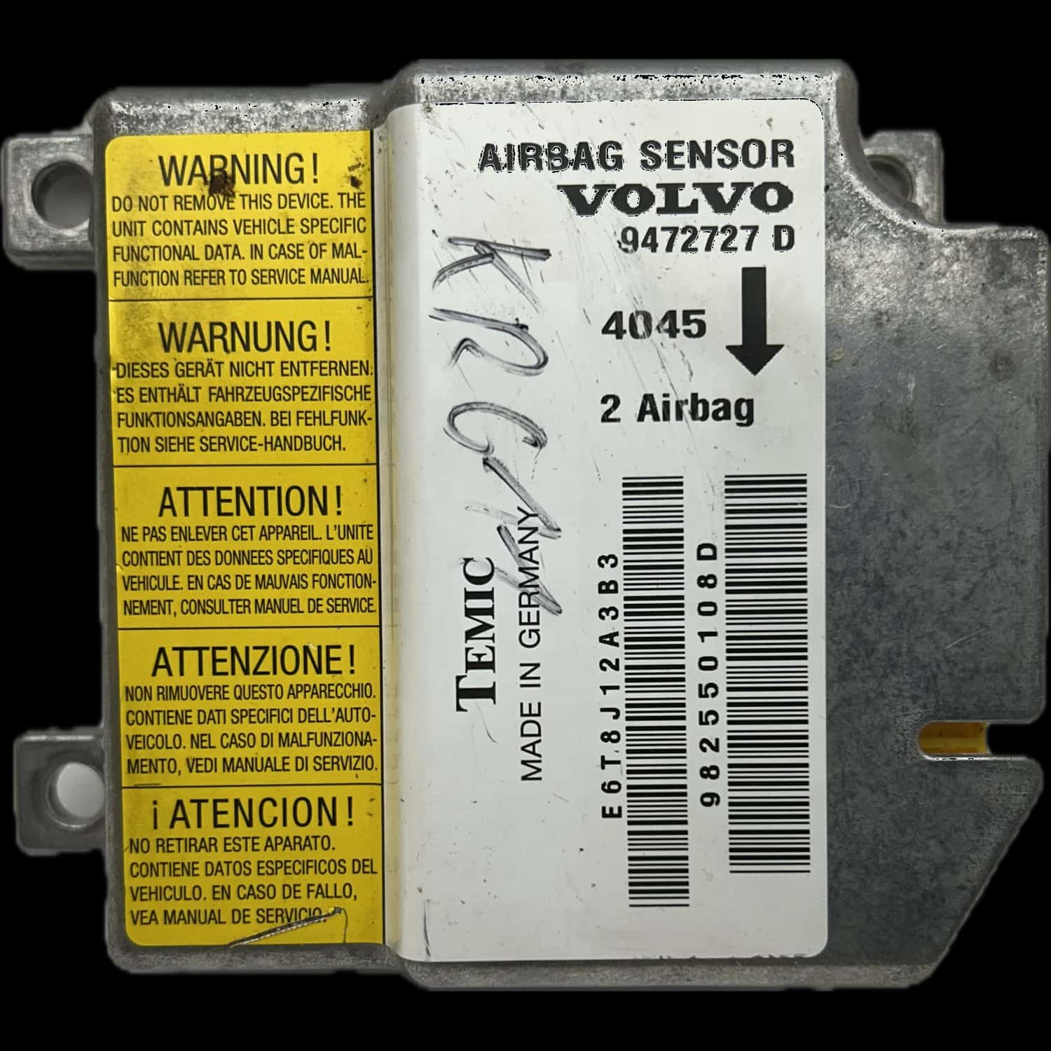 Volvo V70 L P80 airbag control unit repair