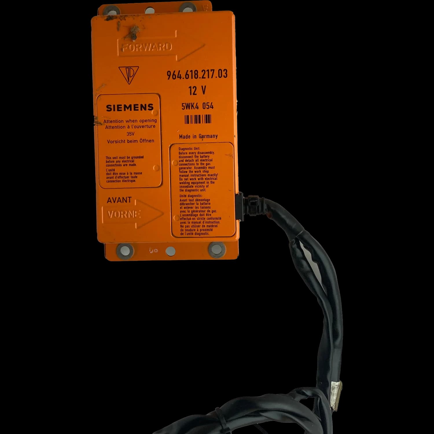 Airbag control unit 964.618.217.03, Label