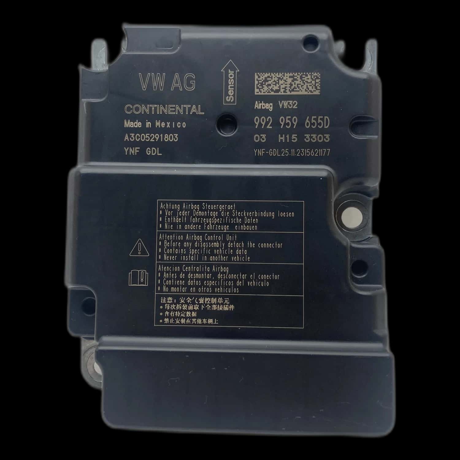 Audi e-tron GT J9 FW airbag control unit repair