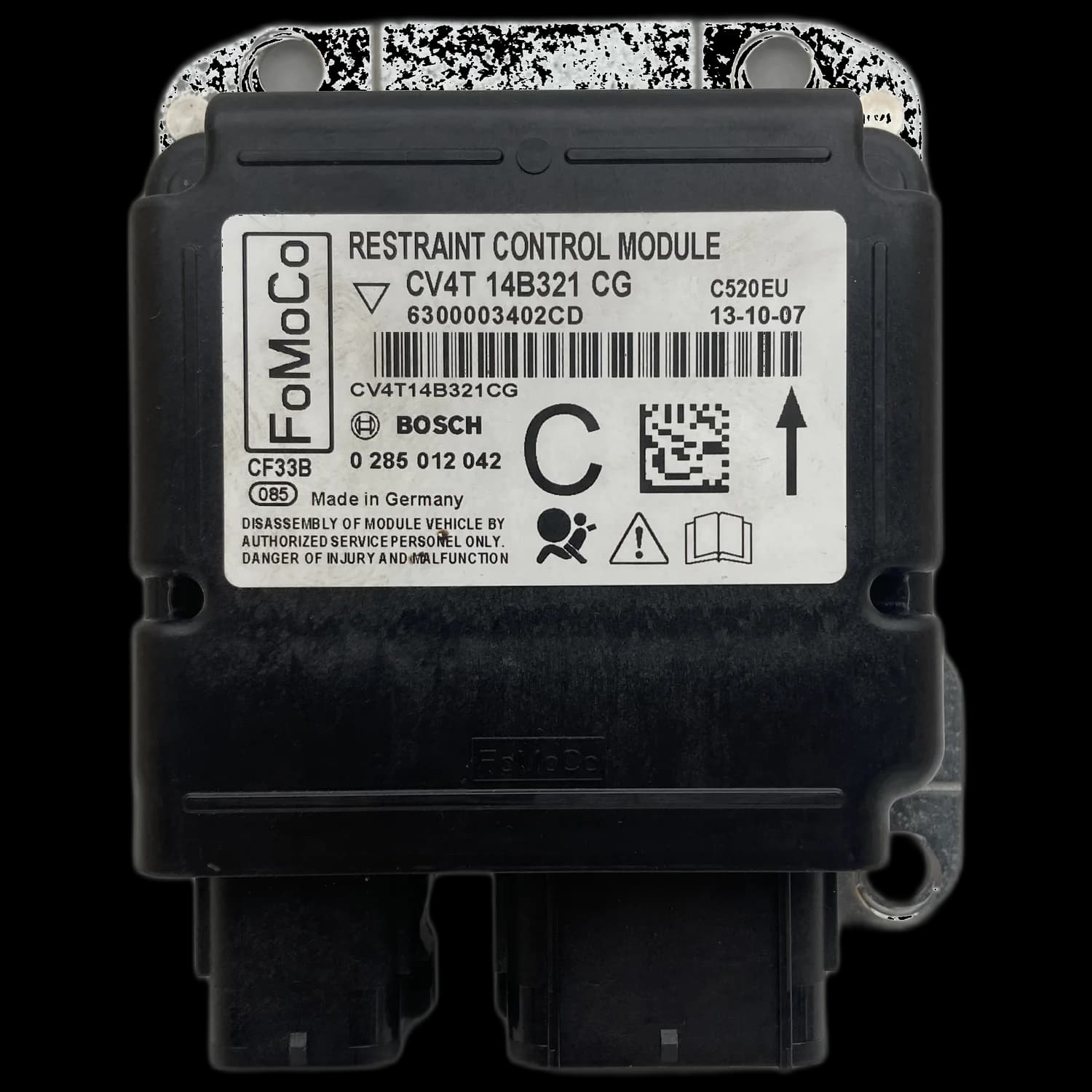 Airbag control unit CV4T 14B321 CG, Label