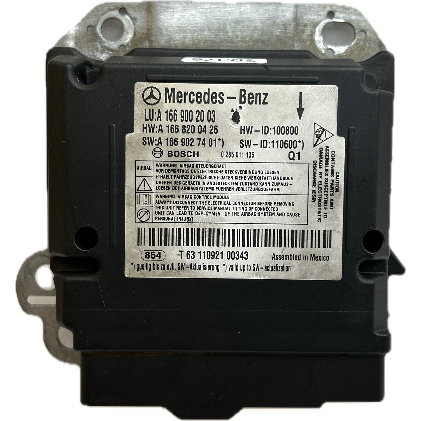 Mercedes-Benz ML W166 Airbag-Steuergerät Reparatur