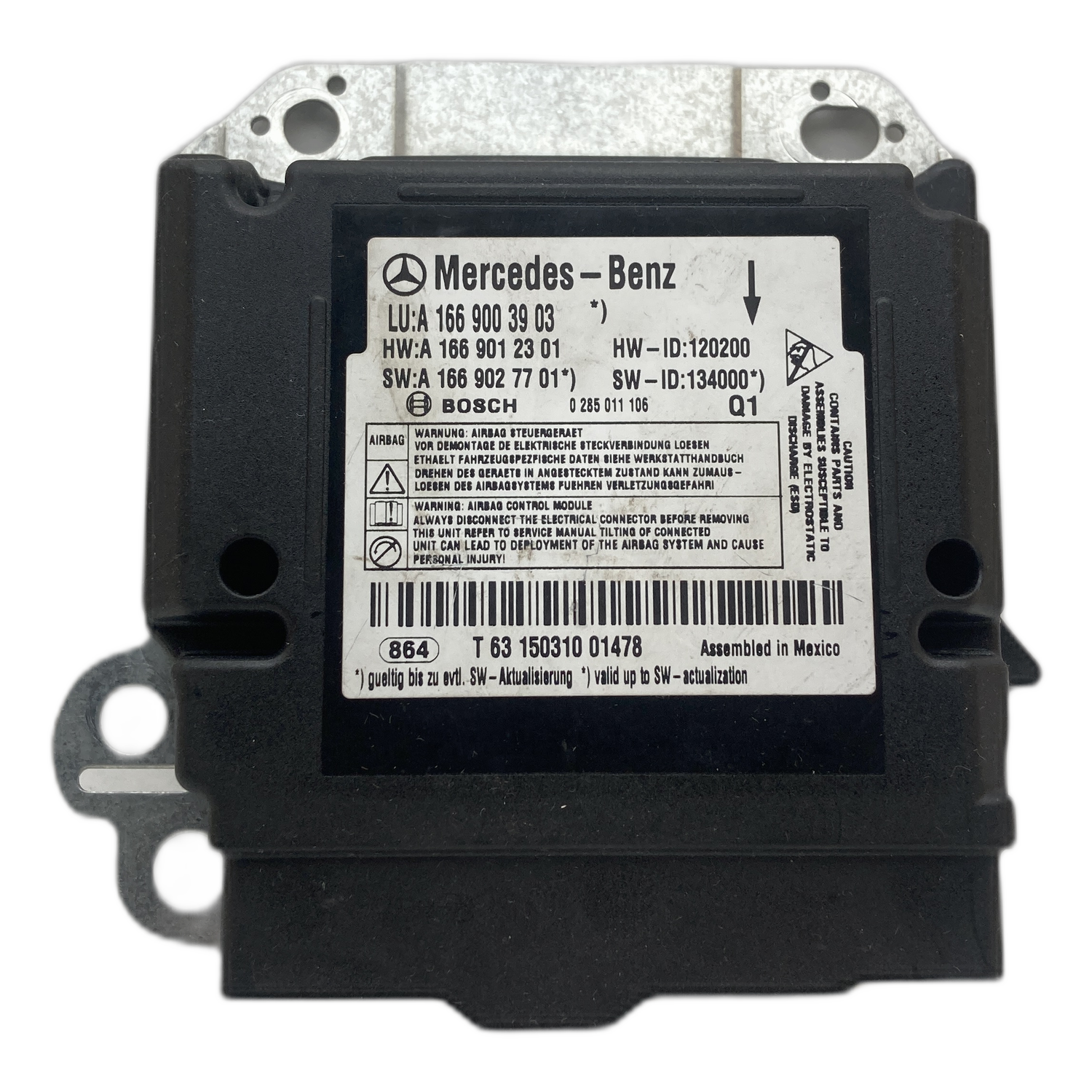 Mercedes-Benz GLE W166 Airbag-Steuergerät Reparatur