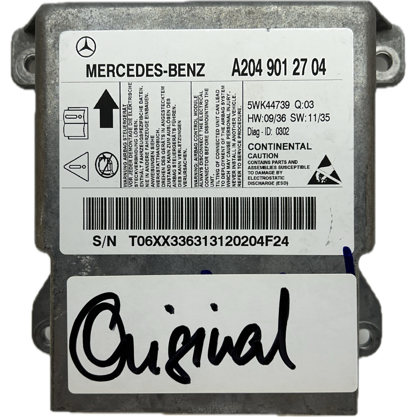 Mercedes-Benz C-Klasse S204 T-Modell Airbag-Steuergerät Reparatur