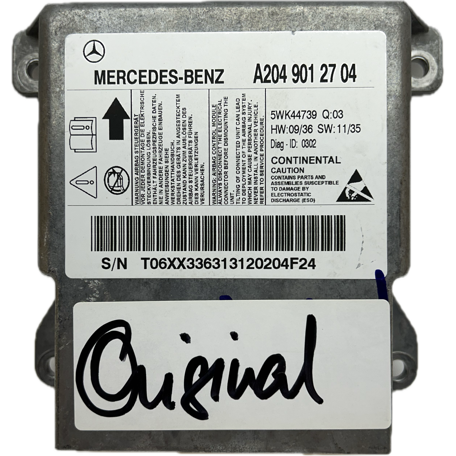 Mercedes-Benz C-Klasse S204 T-Modell Airbag-Steuergerät Reparatur