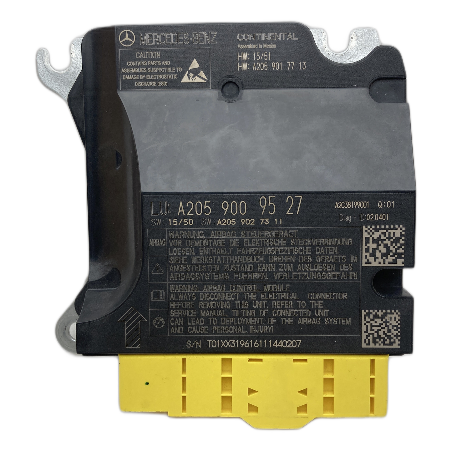 Mercedes-Benz C-Klasse W205 Airbag-Steuergerät Reparatur