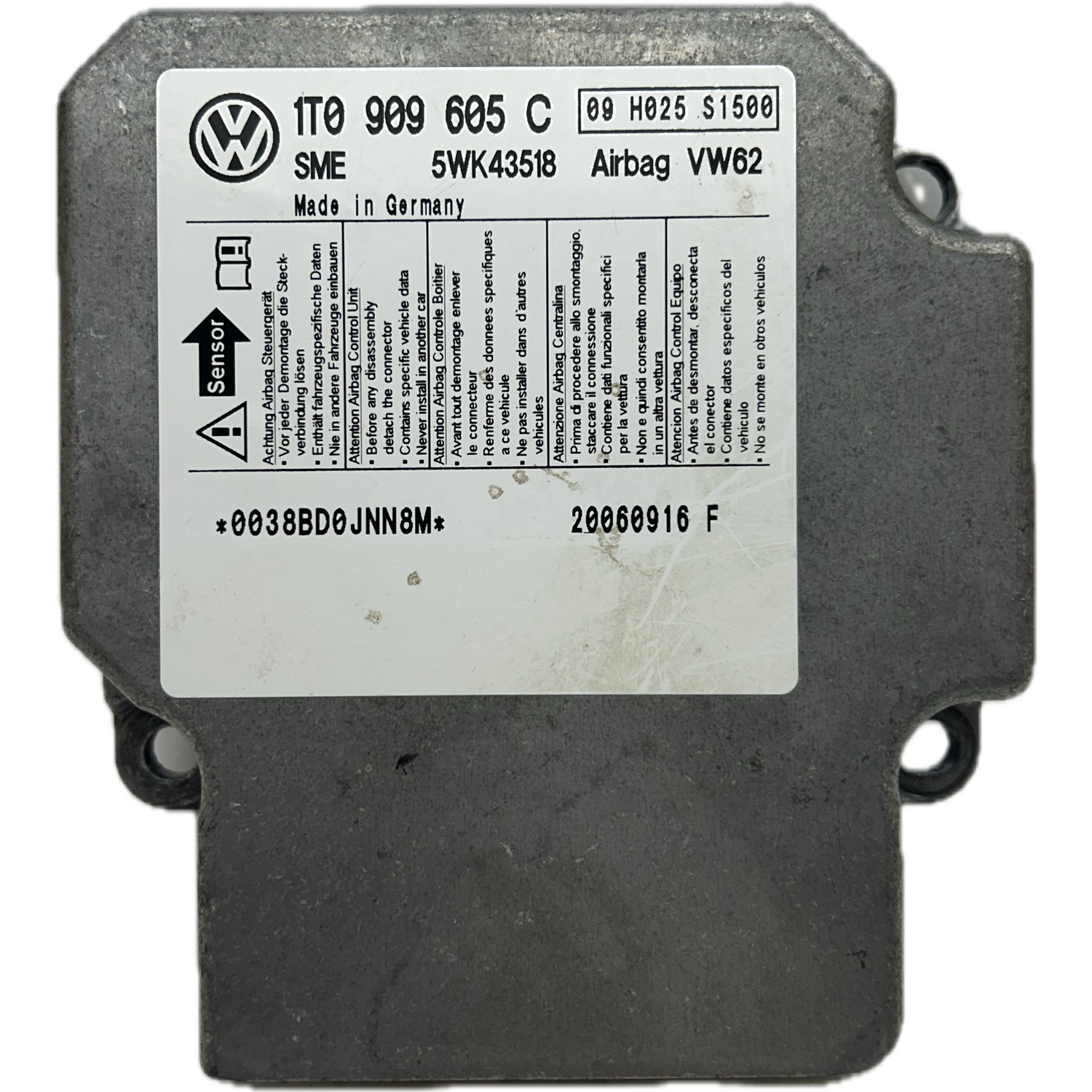 Volkswagen Touran 1T Airbag-Steuergerät Reparatur