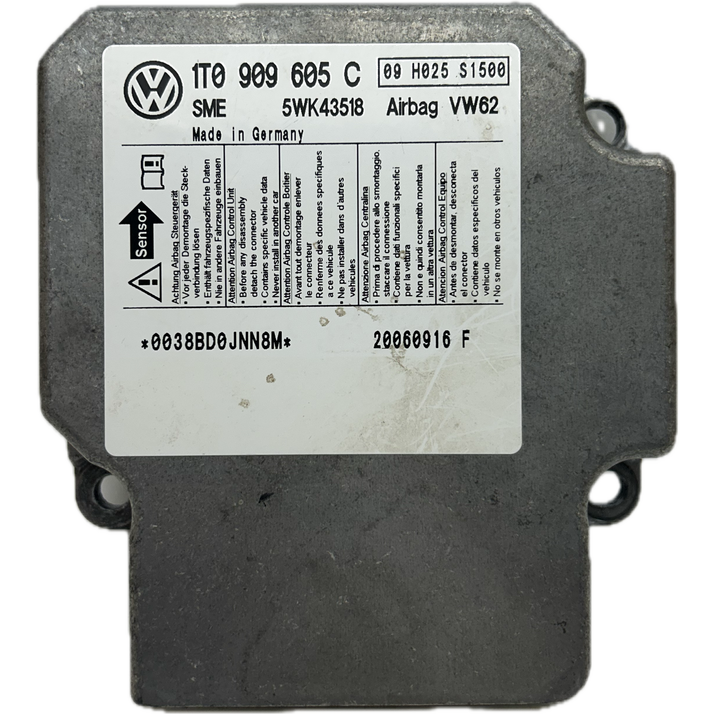 Volkswagen Touran 5T Airbag-Steuergerät Reparatur