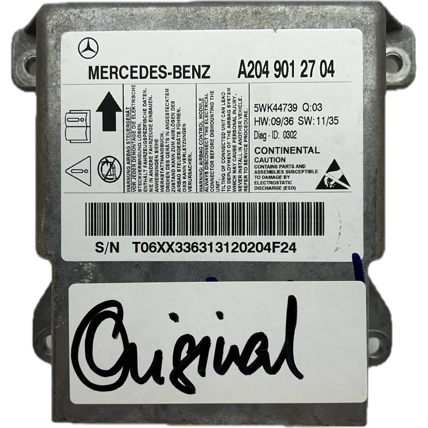Mercedes-Benz C-Klasse W204 Airbag-Steuergerät Reparatur