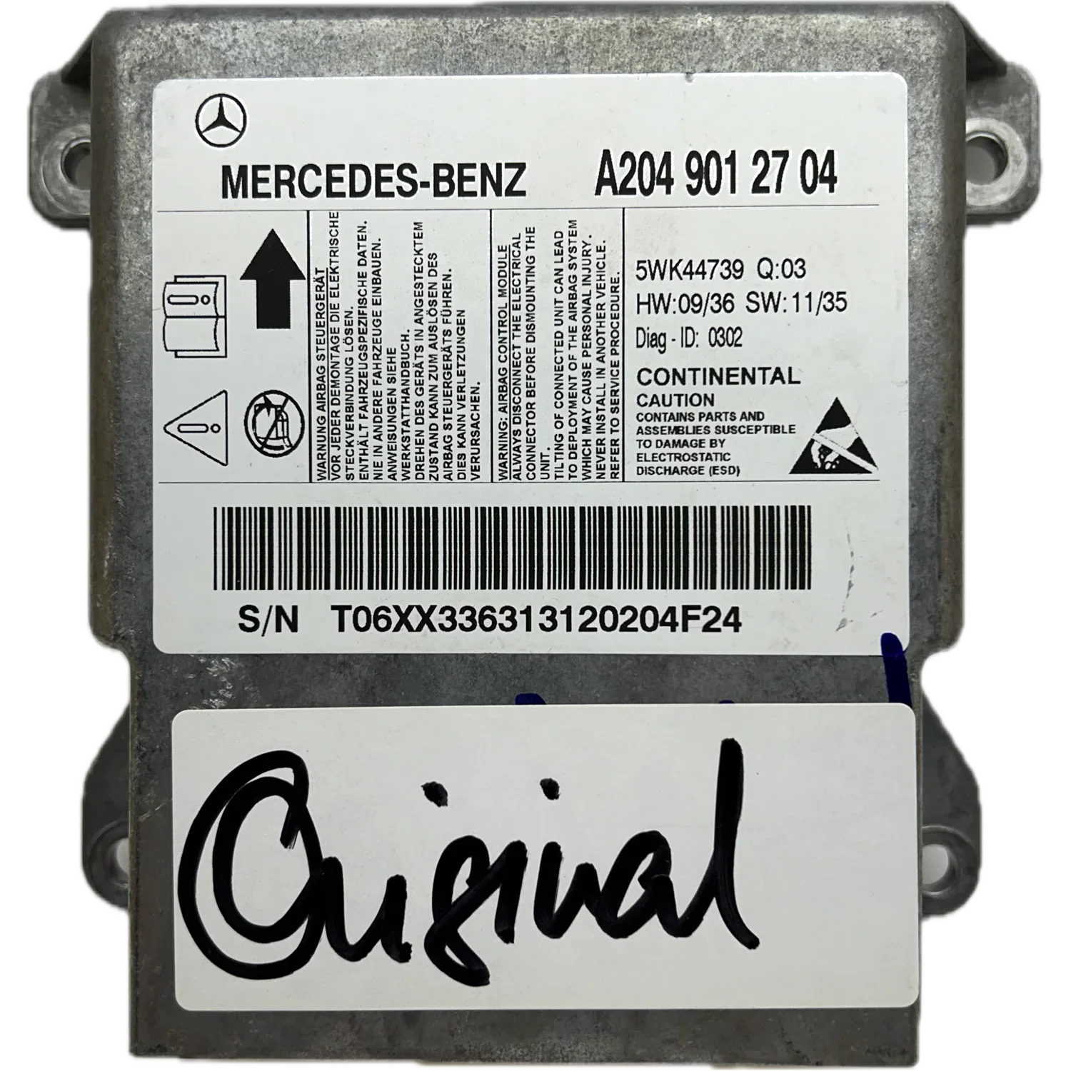 Mercedes-Benz C-Klasse W204 Airbag-Steuergerät Reparatur