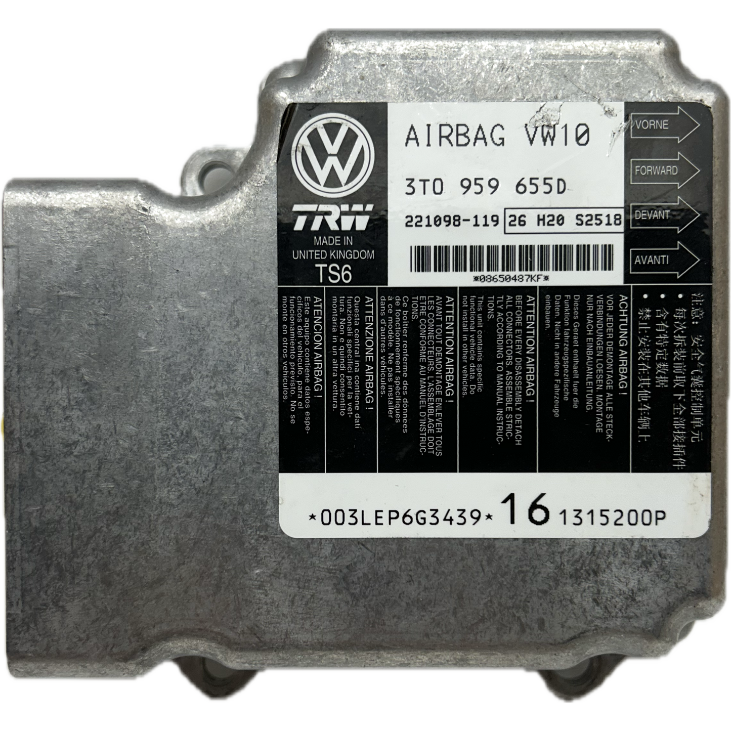 Skoda Superb Combi Mk2 Airbag-Steuergerät Reparatur