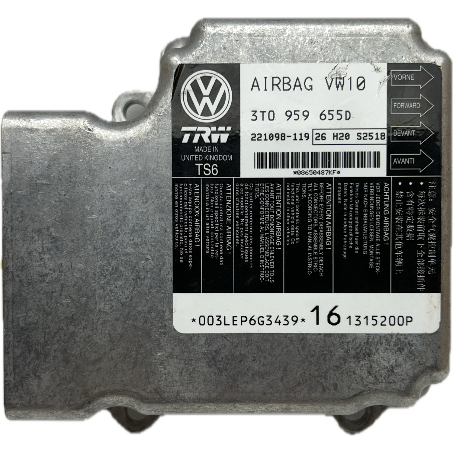 Skoda Superb Combi Mk2 Airbag-Steuergerät Reparatur
