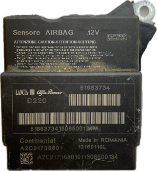 Airbag Steuergerät Reparatur Fiat 500 51963734