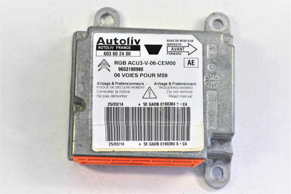 Peugeot Partner - Airbag Steuergerät 9653190980 - Reparatur/Prüfung