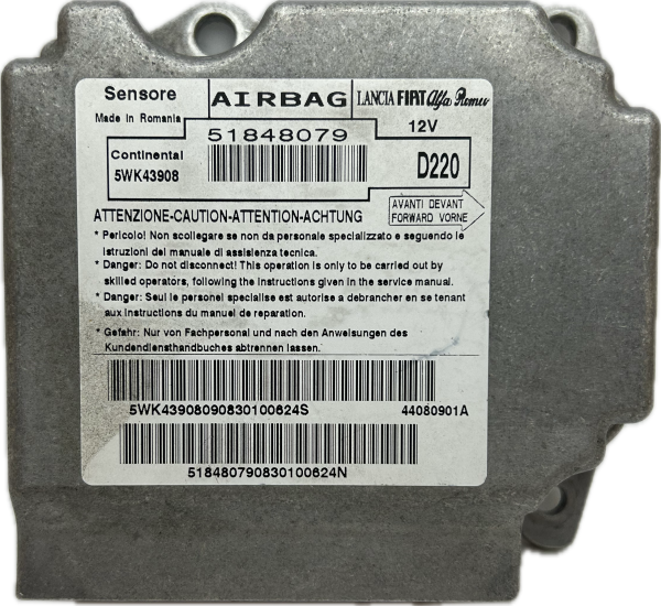 Fiat 500 Airbag Steuergerät Wartung