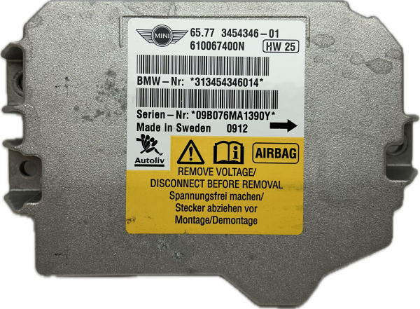 Mini Cooper - Airbag Steuergerät  6577345434601 - Reparatur/Prüfung