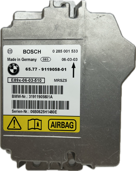 BMW 3er E90 - Airbag Steuergerät 65.77-911905801 - Reparatur/Prüfung