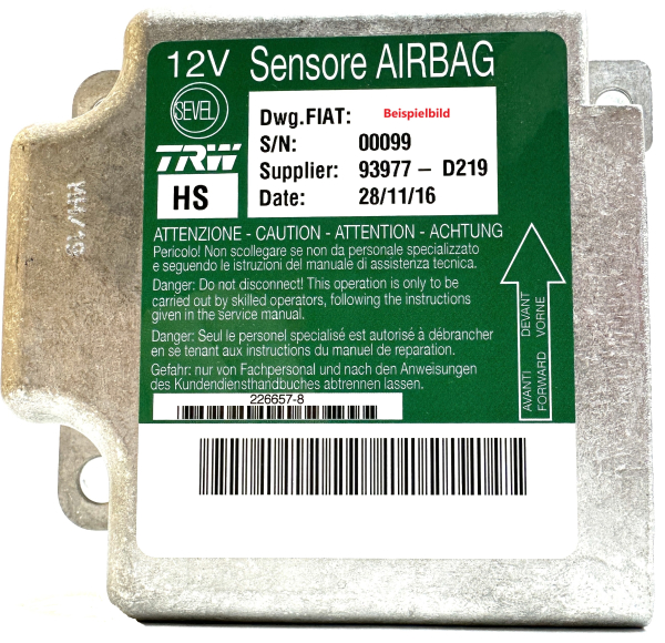 Airbag Steuergerät Reparatur Citroen Jumper 01370978080 93977-D219 1370978080