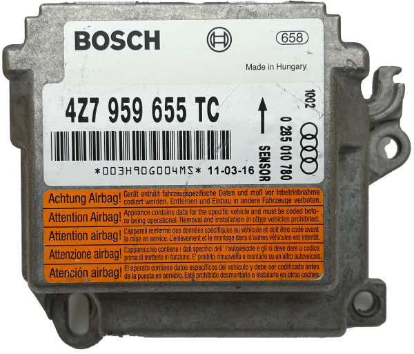 Audi A6 - Airbag Steuergerät 4Z7 959 655 TC (ersetzt 4Z7 959 655) - Ersatzgerät